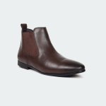 Caliber Shoes Coffee Chelsea Boots For Men ( MUSK B 480 C ) - Image 2