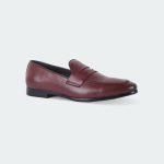 Caliber Shoes Wine Red Penny Formal Shoes For Men ( B 682 C ) - Image 2
