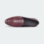 Caliber Shoes Wine Red Penny Formal Shoes For Men ( B 682 C ) - Image 4