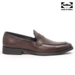 Caliber Shoes Coffee Penny Formal Shoes For Men ( T 654 C )