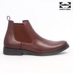 Caliber Shoes Wine Red Chelsea Boots For Men ( A 481 C )