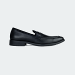 Caliber Shoes Black Penny Formal Shoes For Men ( T 654 C )