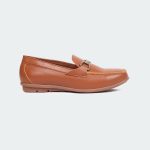 Caliber Shoes Brown Slip On Formal Shoes For Women ( BELLA 521G )